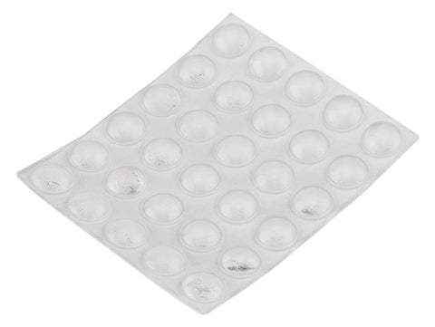 Bútorláb szilikongumi készlet, öntapadós, kerek 8mm, víztiszta, 30db, rendelési egység: 10db