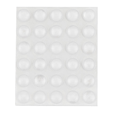 Bútorláb szilikongumi készlet, öntapadós, kerek 8mm, víztiszta, 30db, rendelési egység: 10db