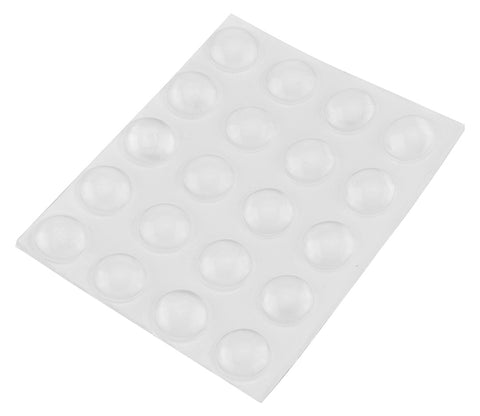 Bútorláb szilikongumi készlet, öntapadós, kerek 10mm, víztiszta, 20db, rendelési egység: 10db