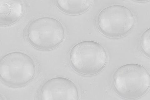 Bútorláb szilikongumi készlet, öntapadós, kerek 10mm, víztiszta, 20db, rendelési egység: 10db