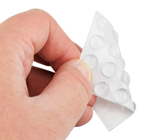 Bútorláb szilikongumi készlet, öntapadós, kerek 10mm, víztiszta, 20db, rendelési egység: 10db