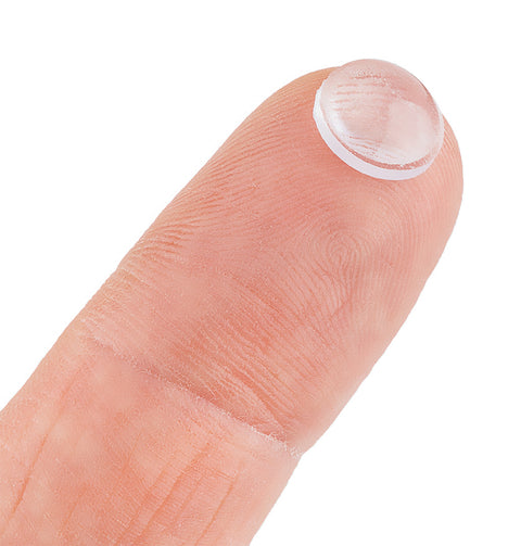 Bútorláb szilikongumi készlet, öntapadós, kerek 10mm, víztiszta, 20db, rendelési egység: 10db