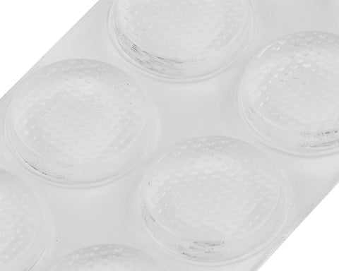 Bútorláb szilikongumi készlet, öntapadós, kerek 14mm, víztiszta, 10db, rendelési egység: 10db