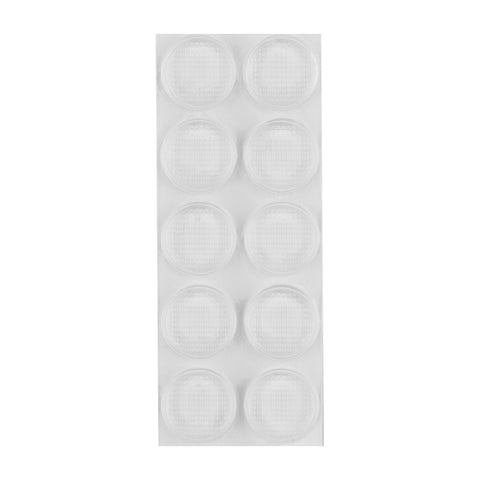 Bútorláb szilikongumi készlet, öntapadós, kerek 14mm, víztiszta, 10db, rendelési egység: 10db