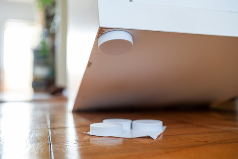 Bútorláb szivacs készlet EVA-hab, öntapadós, kerek 40mm, fehér, 4db, rendelési egység: 10db