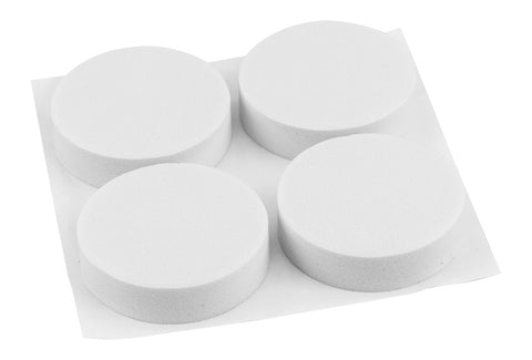 Bútorláb szivacs készlet EVA-hab, öntapadós, kerek 40mm, fehér, 4db, rendelési egység: 10db