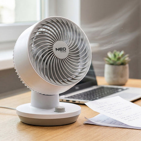 Asztali ventilátor, 230V/45W, 3 sebesség, oszcillátor, állítható fej, 202mm átmérő