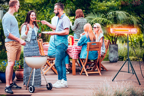 Halogén, infravörös hősugárzó 2000W, IP55, infravörös arany halogén izzó, kül/beltér, fal/menny., 18m2