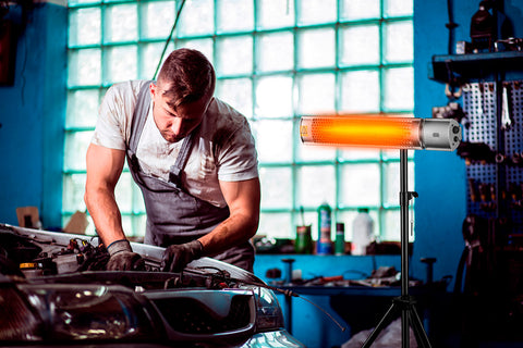 Halogén, infravörös hősugárzó 2000W, IP55, infravörös arany halogén izzó, kül/beltér, fal/menny., 18m2