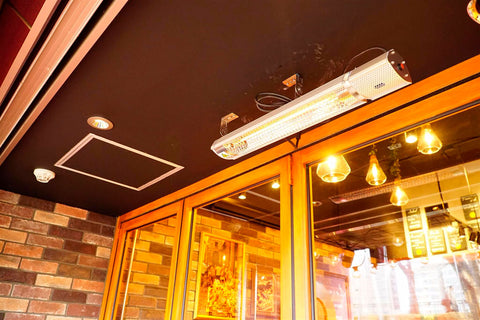 Halogén, infravörös hősugárzó 2000W, IP55, infravörös arany halogén izzó, kül/beltér, fal/menny., 18m2