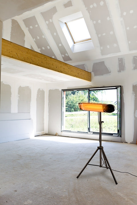 Ipari infravörös halogén hősugárzó, IP55, kültéri, 2000W, 32m2, mennyezet vagy fal