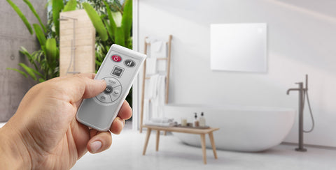 Elektromos fűtőpanel 1000W, IP24, távirányitó, heti időzités, érintőpanel