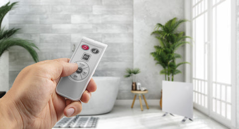 Elektromos fűtőpanel 1000W, IP24, távirányitó, heti időzités, érintőpanel
