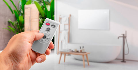 Elektromos fűtőpanel 2000W, IP24, távirányitó, heti időzités, érintőpanel