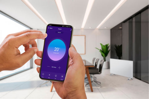Elektromos fűtőpanel 1500W, IP24, WiFi, Tuya app, érintőpanel, távirányító, 24 óra programozhatóság