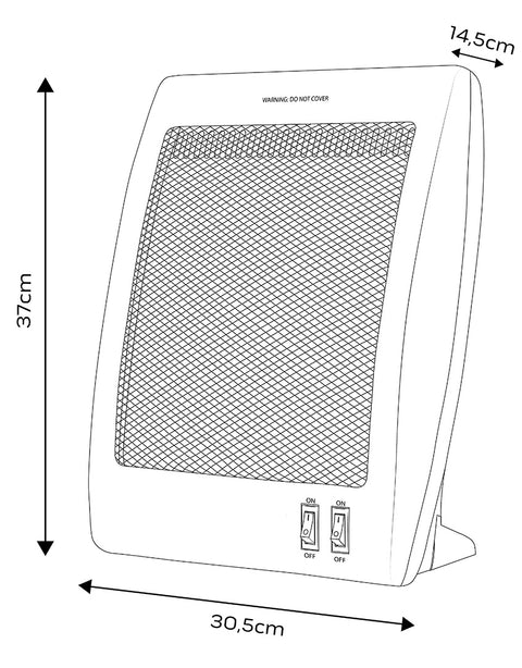 Kvarc infravörös hősugárzó 400W/800W