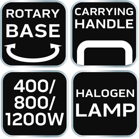 Halogén infravörös hősugárzó 400/800/1200W