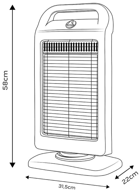 Halogén infravörös hősugárzó 400/800/1200W
