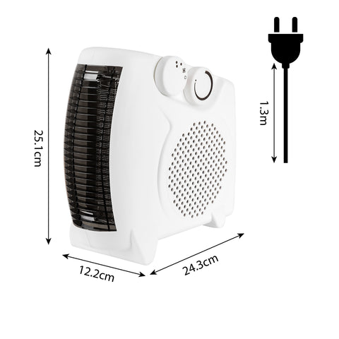 Fűtőventilátor, álló/fekvő, 2 fokozatú, 1000/2000W