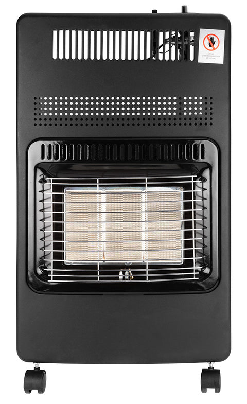 Gázkályha, kerámia betétes, 3 fokozatú, max.4200W, gázpalack tartóval