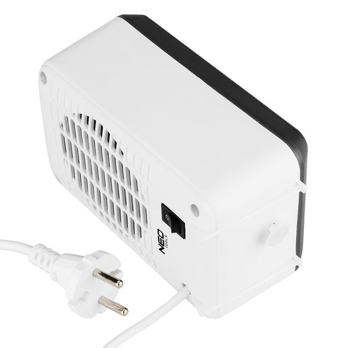 Fűtőventillátor, asztali, 600W, termosztát, hőmérséklet szabályzó