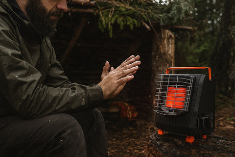 Kemping gázhősugárzó, 227gr-os patronnal működik, 2,2KWh fűtőteljesítmény