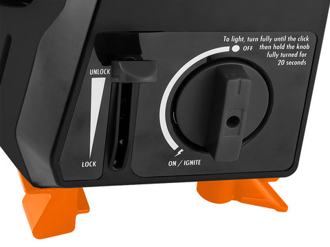 Kemping gázhősugárzó, 227gr-os patronnal működik, 2,2KWh fűtőteljesítmény