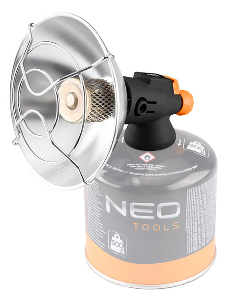 Gáz hősugárzó, eldobható palackokhoz, piezó gyújtással