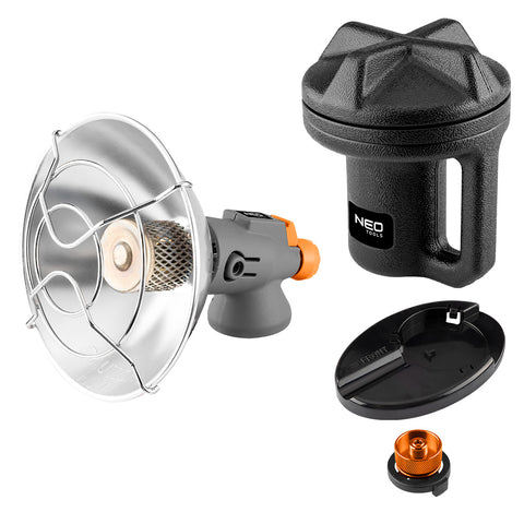 Gáz hősugárzó, eldobható palackokhoz, piezó gyújtással