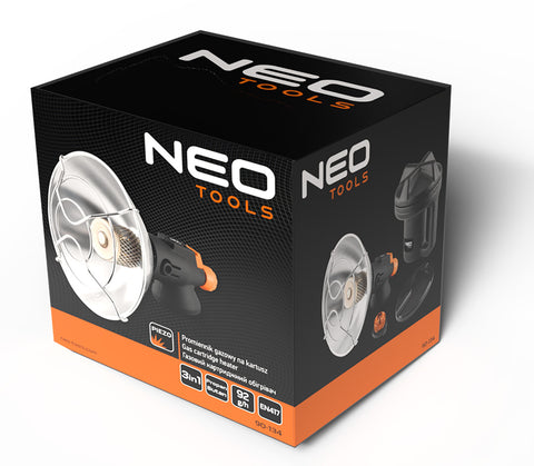 Gáz hősugárzó, eldobható palackokhoz, piezó gyújtással