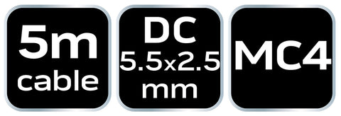 Csatlakozó kábel MC4 / DC 5.5x2.5, 5m