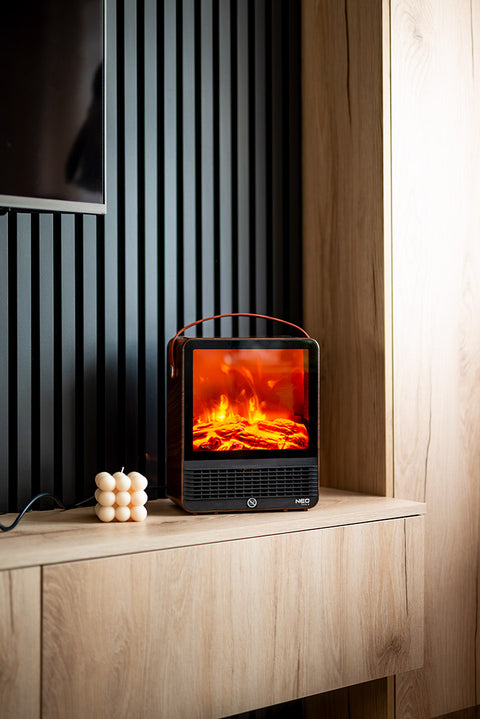 Elektromos látványkandalló, 850/1500W, termosztát, hőkioldó