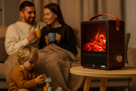 Elektromos látványkandalló, 850/1500W, termosztát, hőkioldó