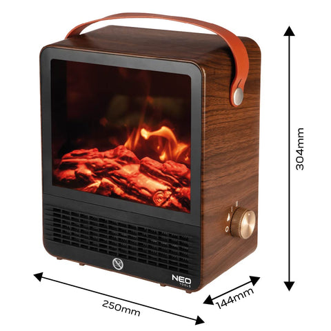 Elektromos látványkandalló, 850/1500W, termosztát, hőkioldó