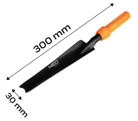 Ültető lapát, 300x30mm, acél, Neo Click System