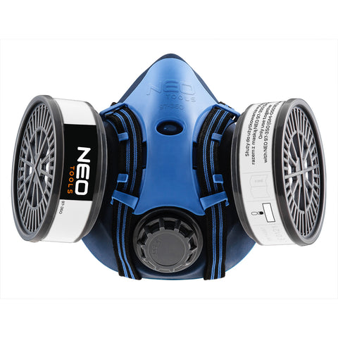 Szilikon félmaszk készlet, 2db szűrővel, P3 R, por és kis részecskék elleni védelem