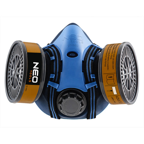 Szilikon félmaszk készlet, 2db szűrővel, A1, szerves gázok ellen