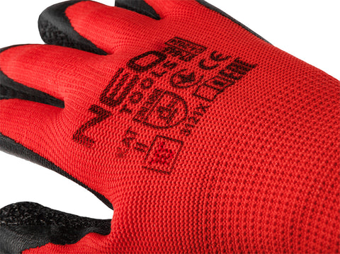 Munkakesztyű latex bevonatú, poliészter, 3121X, több méretben, rendelési egység: 12db