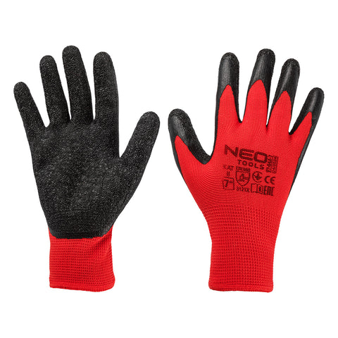 Munkakesztyű latex bevonatú, poliészter, 3121X, több méretben, rendelési egység: 12db