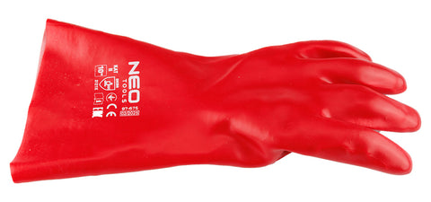 Munkakesztyű PVC bevonattal, hosszú szárral, 3121X, 10"