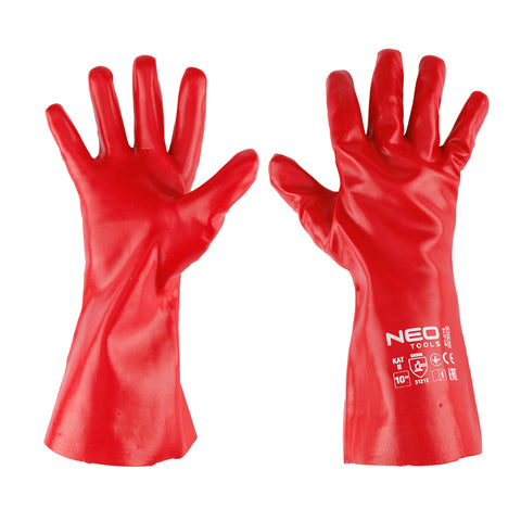 Munkakesztyű PVC bevonattal, hosszú szárral, 3121X, 10"