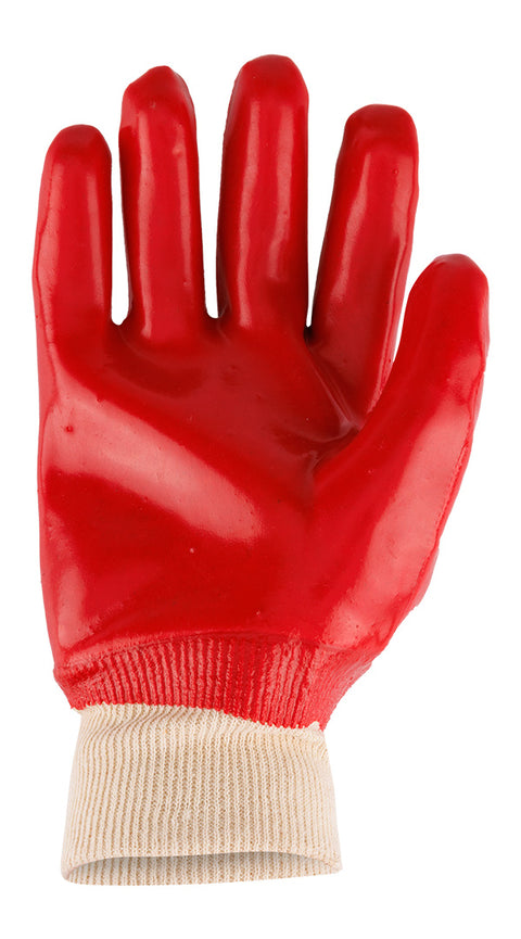 Munkakesztyű, pamut,vegyszerálló, PVC bevonattal, 3121X, 10"