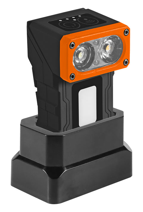 Fejlámpa, akkus, talppal, fejpánttal, tokkal, 500lm