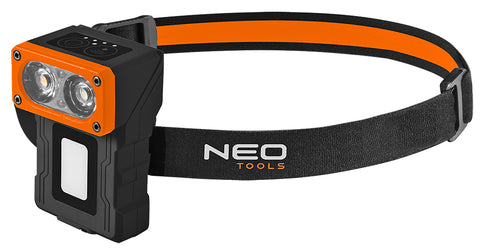 Fejlámpa, akkus, talppal, fejpánttal, tokkal, 500lm