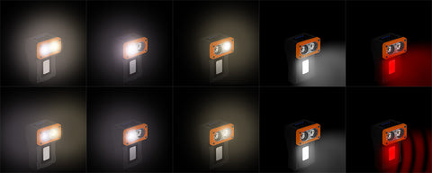 Fejlámpa, akkus, talppal, fejpánttal, tokkal, 500lm