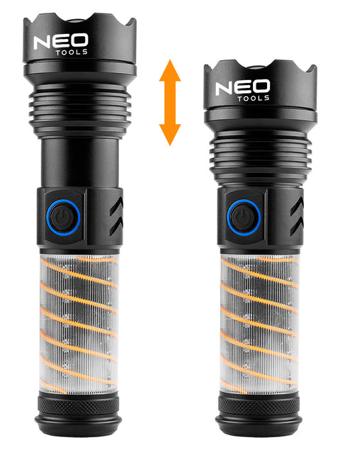 Kempinglámpa 2 funkciós, 470 lm, 1200 mAh akku, USB-C töltővezeték