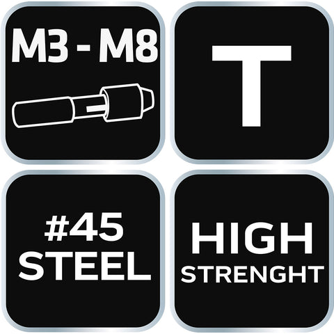 NEO TOOLS 12-908 T-hajtókar menetfúrókhoz, M3-M8, racsnis