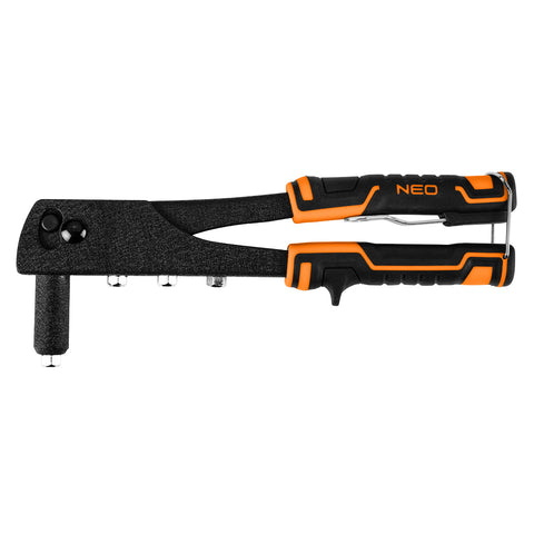 NEO TOOLS 18-101-1 Popszegecshúzó, acél és alumínium szegecsekhez, 60db szegecs, 2,4/3,2/4,0/4,8 