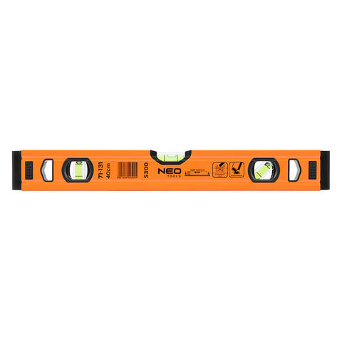 NEO TOOLS 71-131 Vízmérték, alu, 3 libellás, S 300, 40cm