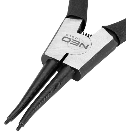 NEO TOOLS 01-087 Zégergyűrű fogó 180mm, külső, egyenes, CrMo, 19 - 60mm, csúcs diameter 1,8 - 2,5mm